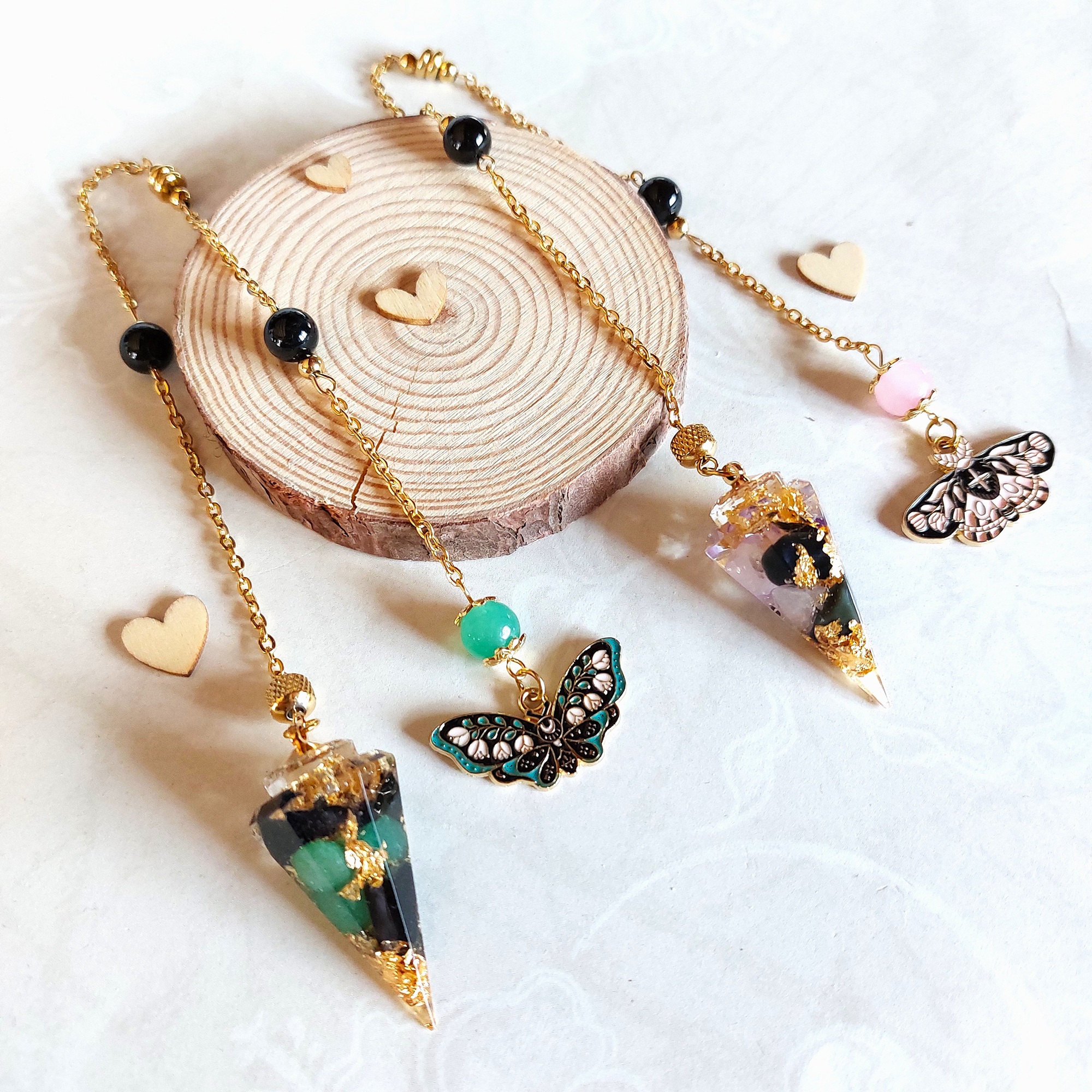 Pendule divinatoire papillon