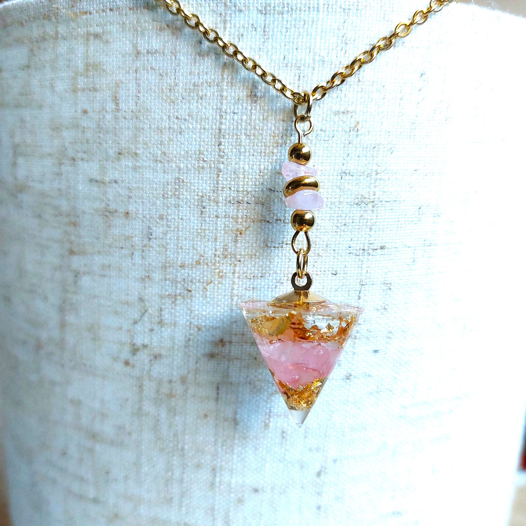 Collier Pendule à personnaliser pierres naturelles