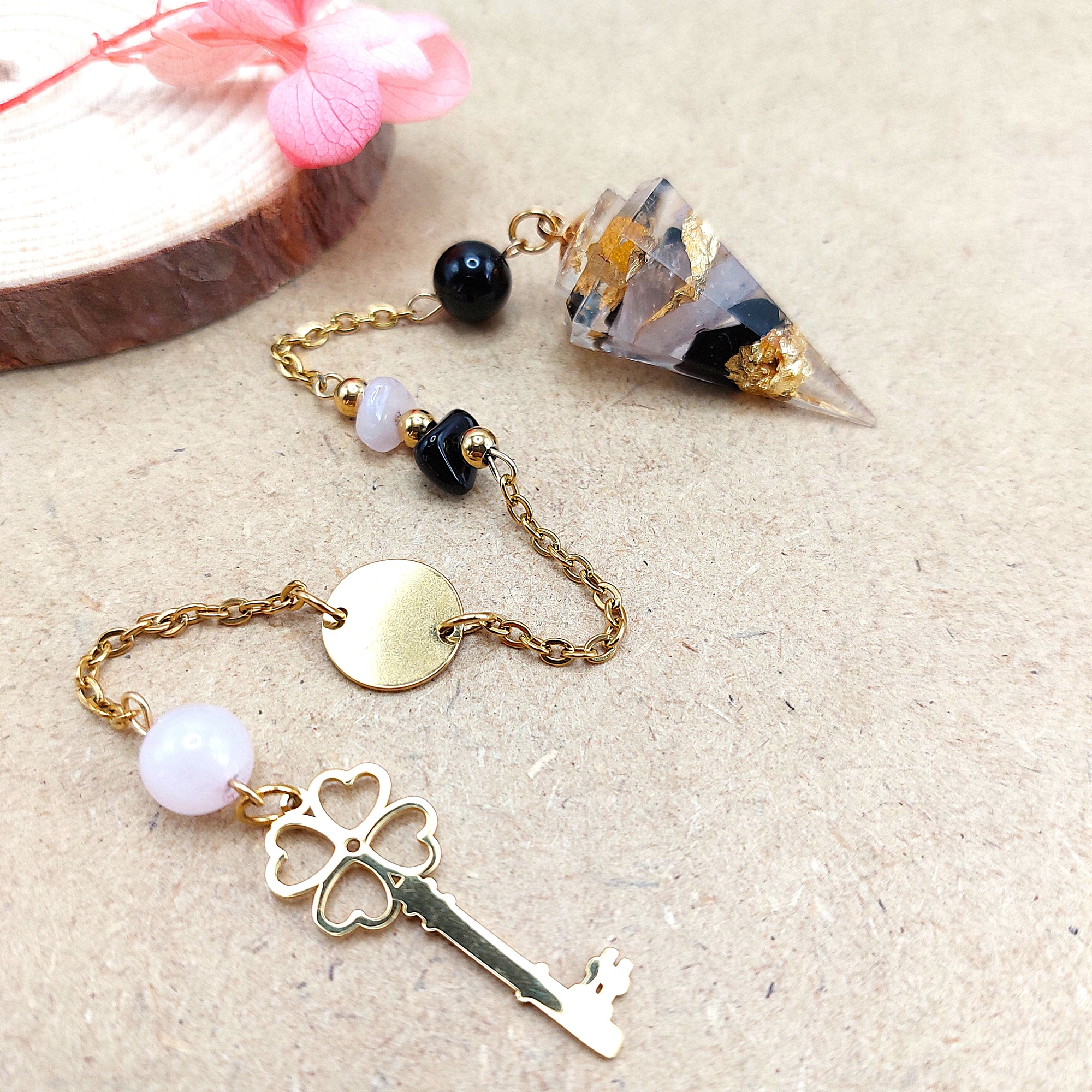 Pendule divinatoire Clé de la sagesse à personnaliser